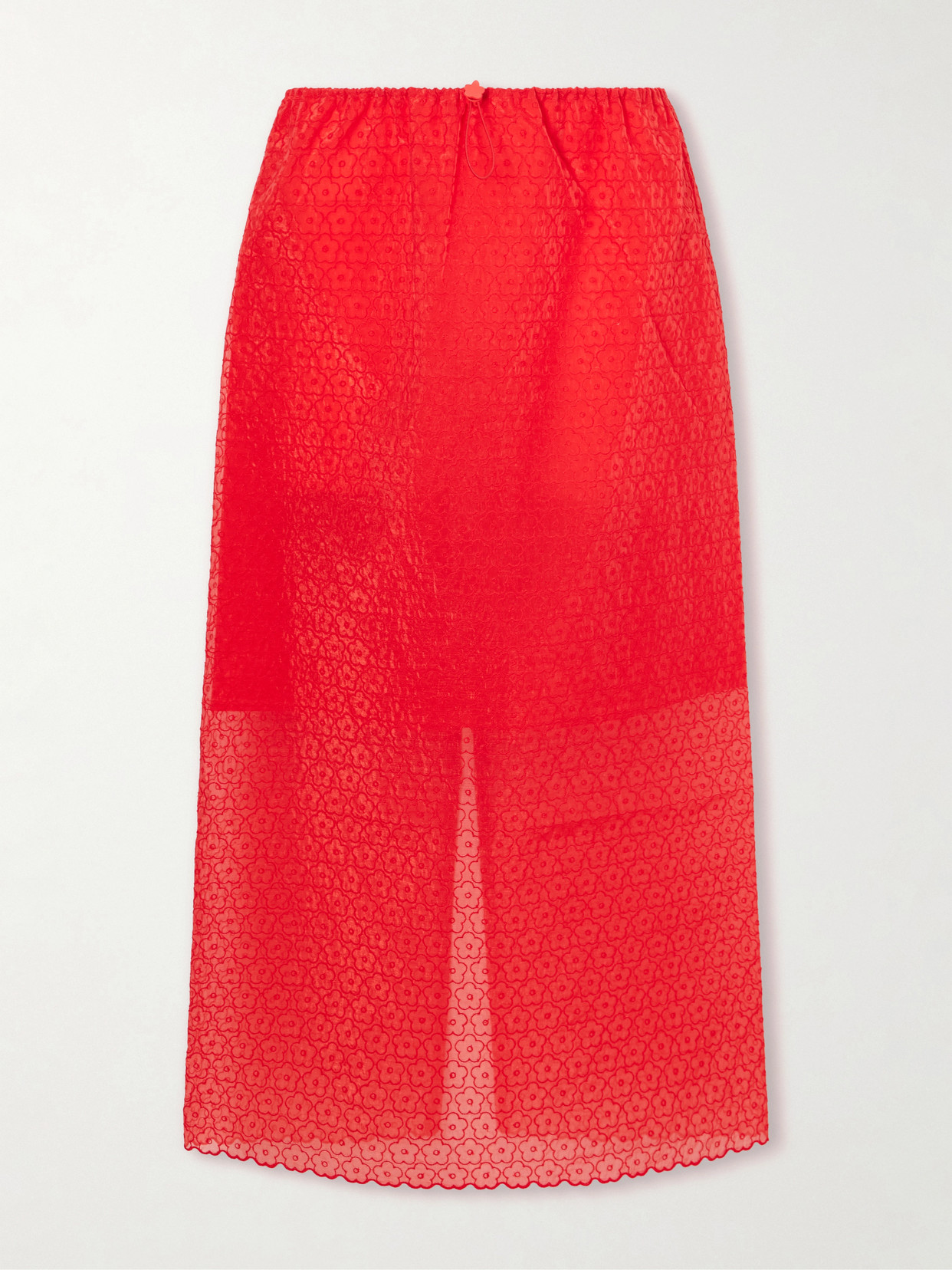 Embroidered Tulle Midi