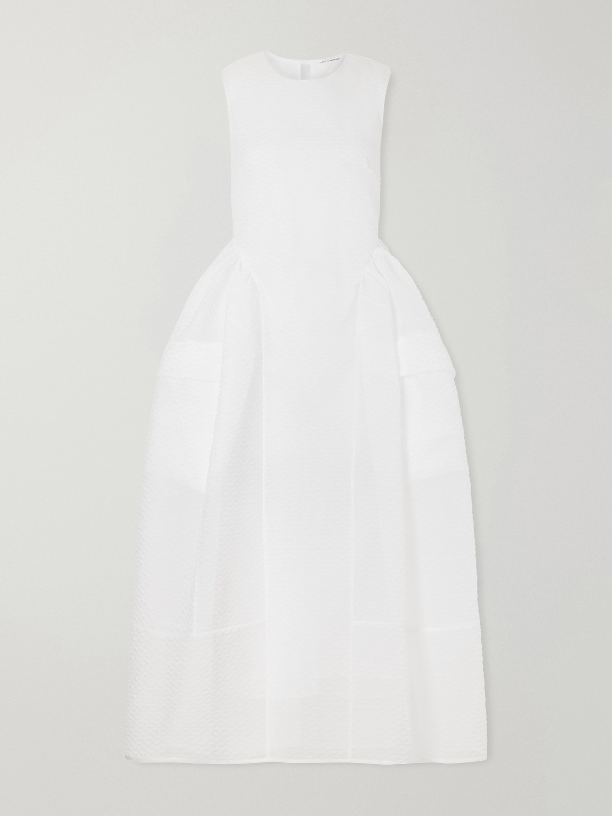 Cecilie Bahnsen Duana Lace-trimmed Cloqué Dress In White