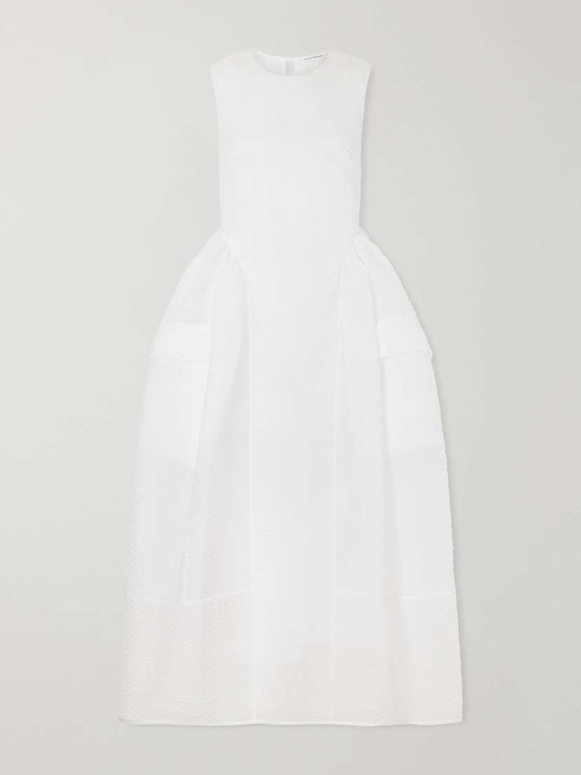 Cecilie Bahnsen Duana Lace-trimmed Cloqué Dress
