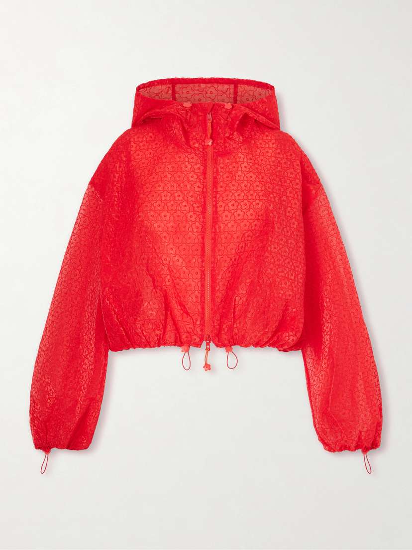 Cecilie Bahnsen Hooded Embroidered Tulle Jacket