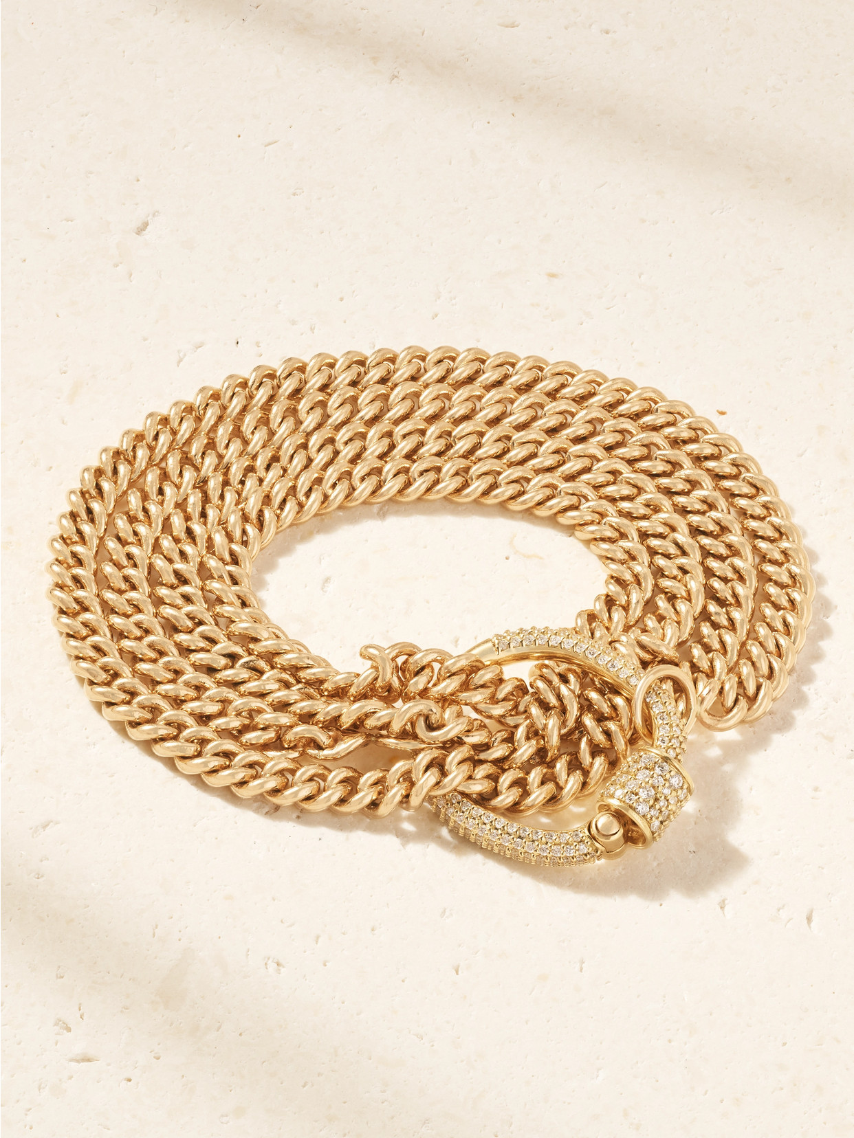 Marla Aaron 14-karat Gold Diamond Bracelet