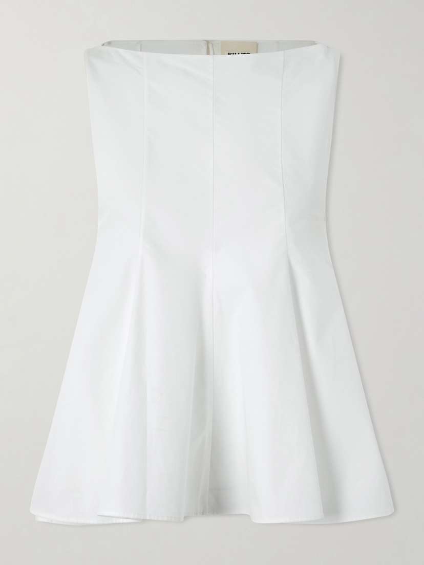 Khaite Marita Paneled Cotton-poplin Blouse