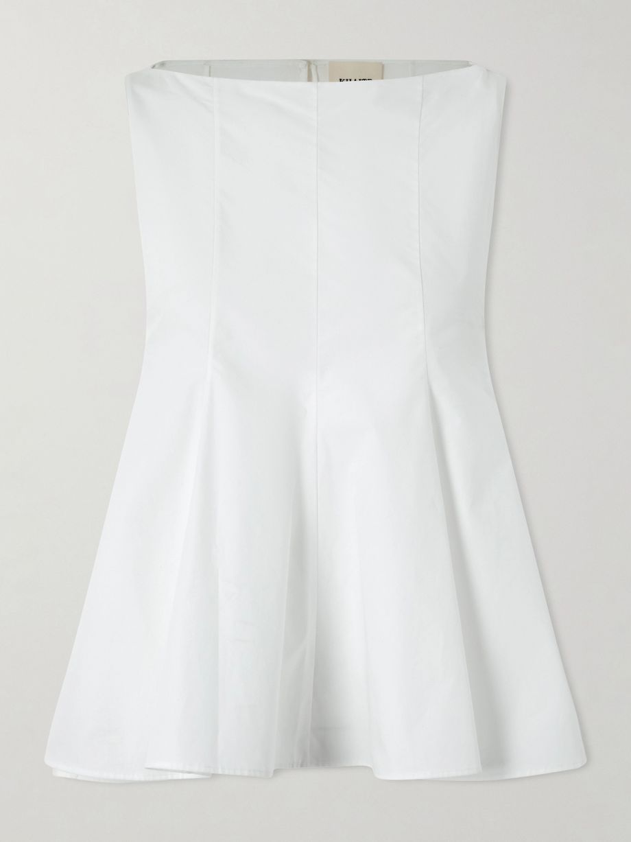 Marita paneled cotton-poplin blouse