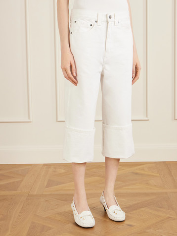 KHAITE Boyle cropped low-rise straight-leg jeans