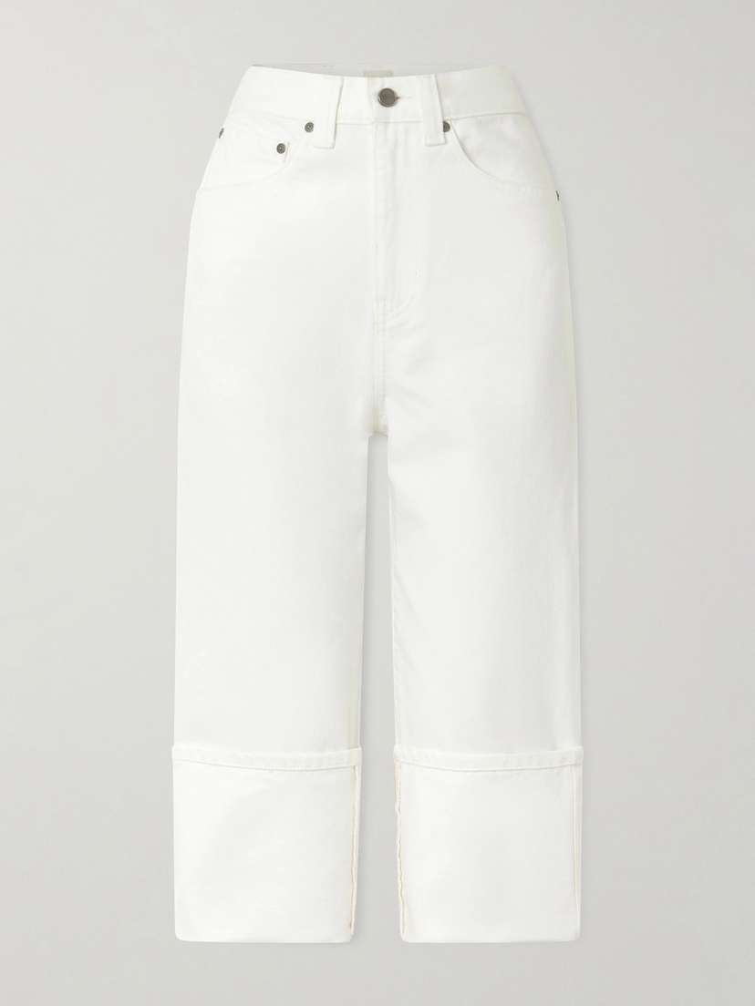 Khaite Boyle Cropped Low-rise Straight-leg Jeans