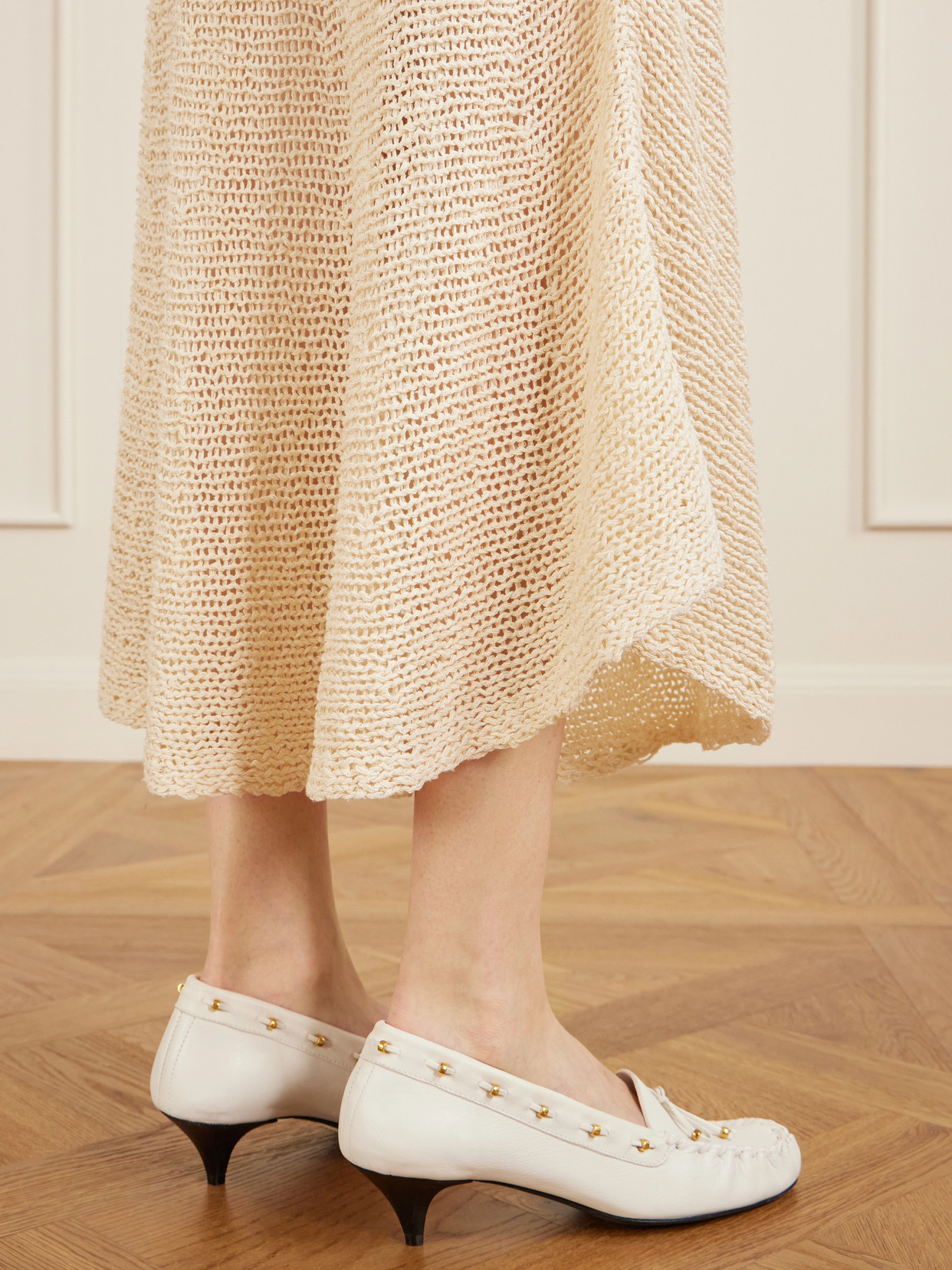 Inaya Crocheted Cotton And Silk-Blend Midi