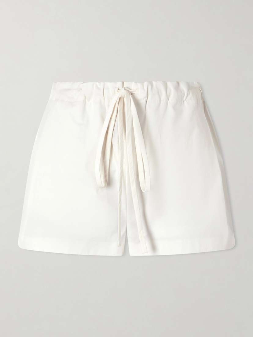 Khaite Robbie Cotton And Silk-blend Shorts