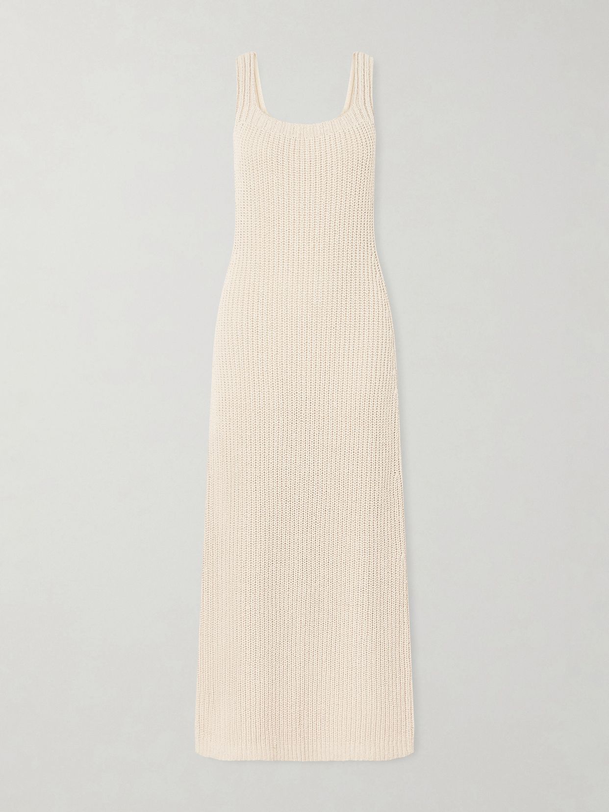 KHAITE Lex crocheted silk and cotton-blend midi dress