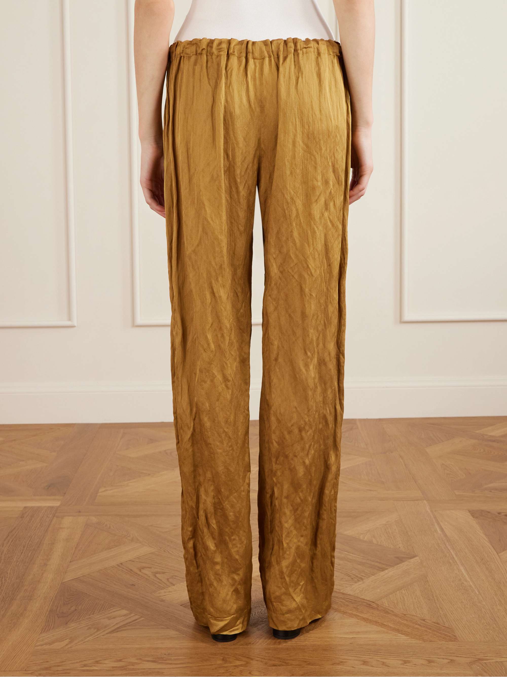 KHAITE Rohen crinkled-voile pants | NET-A-PORTER