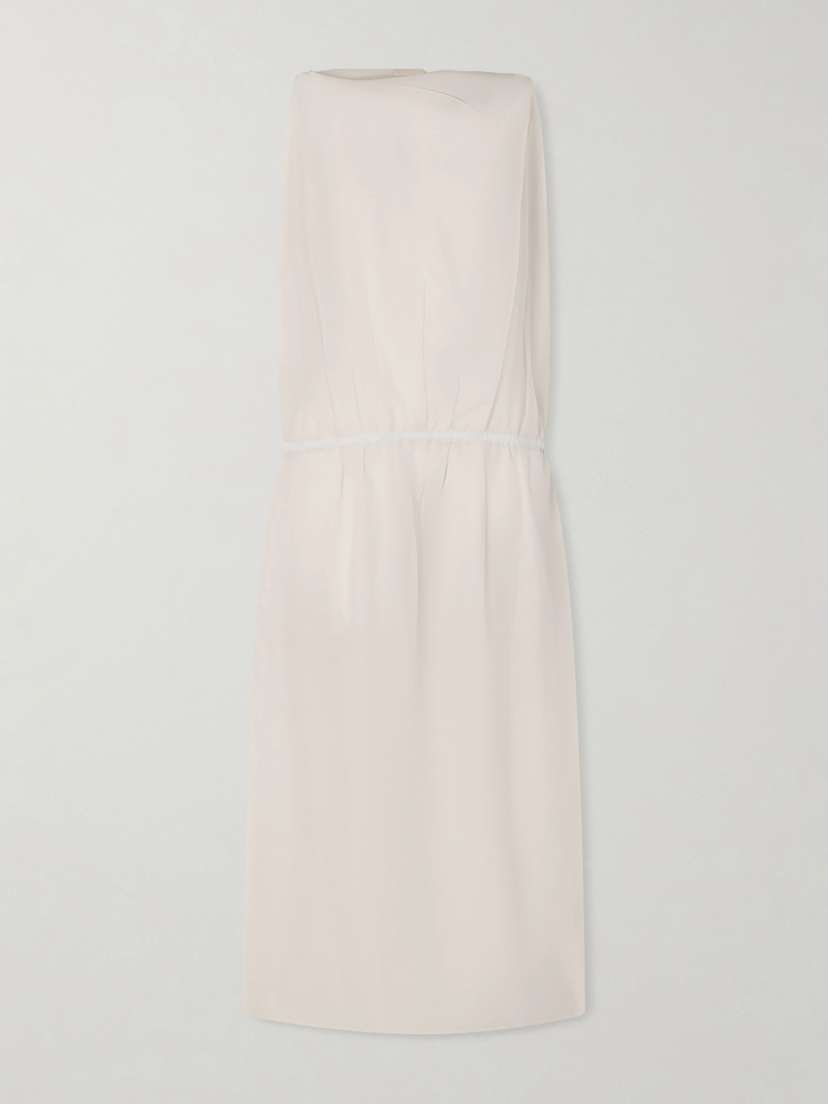 Khaite Tia Cotton And Silk-blend Midi Dress