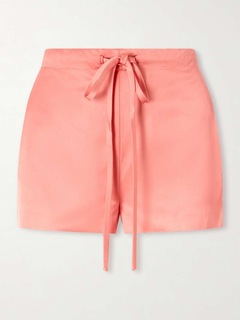 Khaite Robbie Satin-twill Shorts