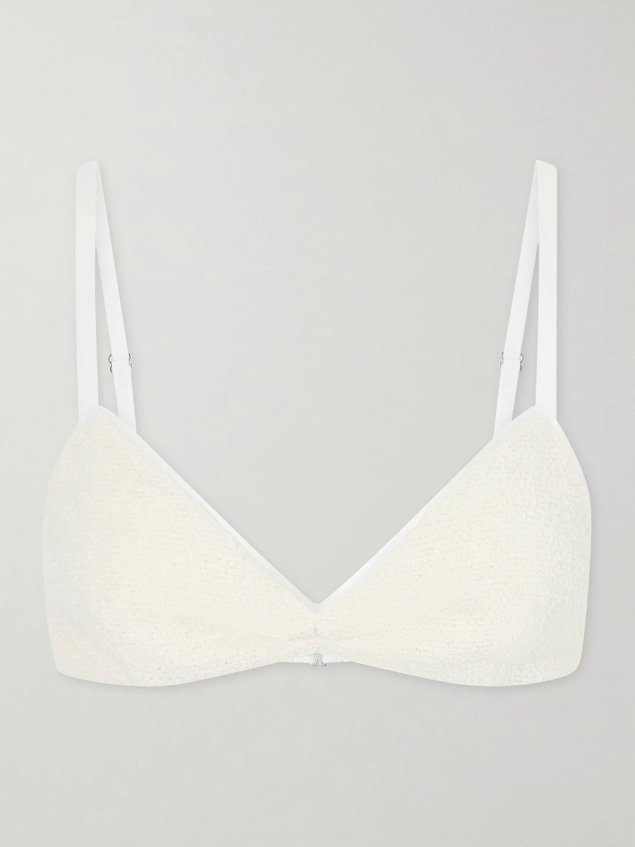 Khaite Talita Cotton-blend Poplin Bralette In Pattern