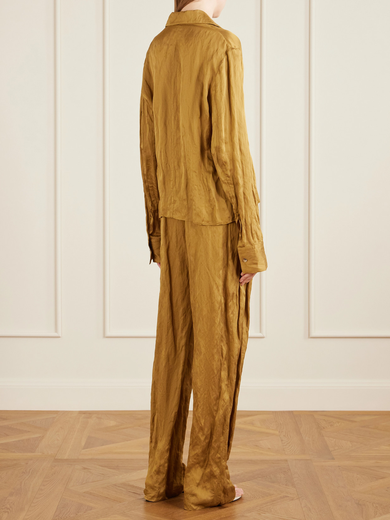 Jaylin Crinkled-Voile Shirt