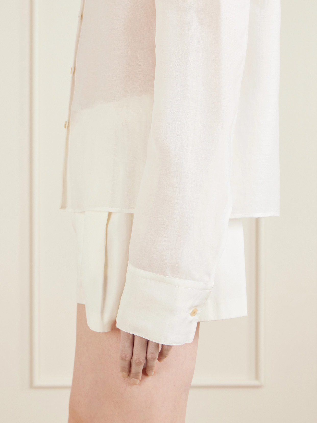 Jaylin Cotton And Silk-Blend Shirt
