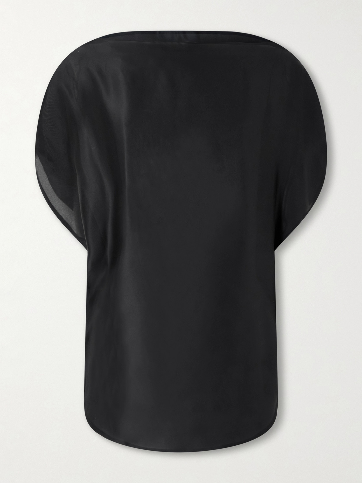 Khaite Poppi Satin Blouse In Black