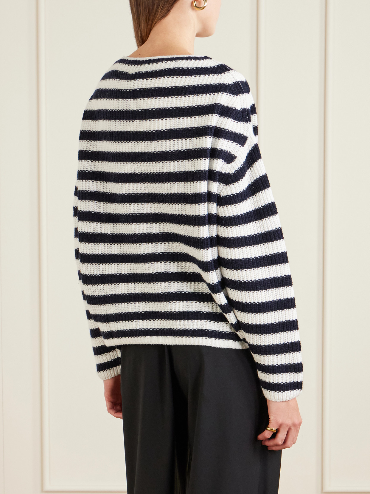 Striped Cotton And Cashmere-Blend Sweater