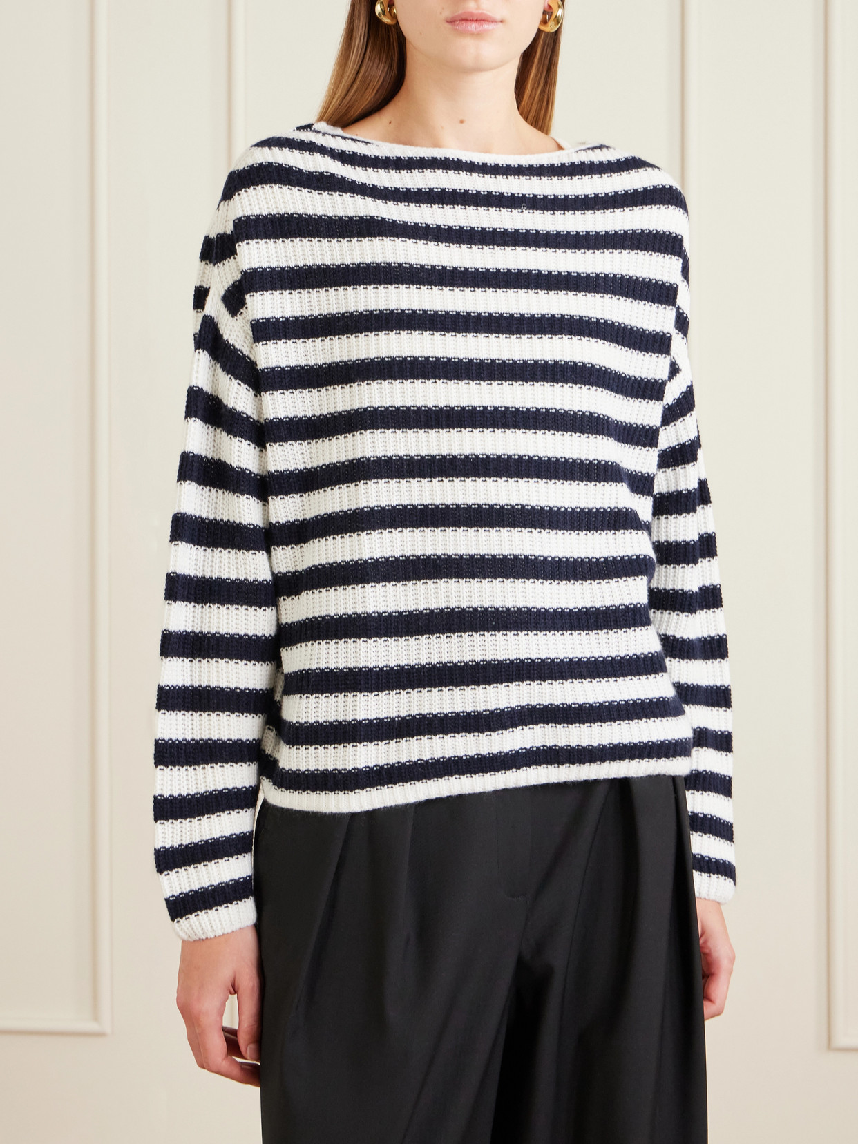 Striped Cotton And Cashmere-Blend Sweater