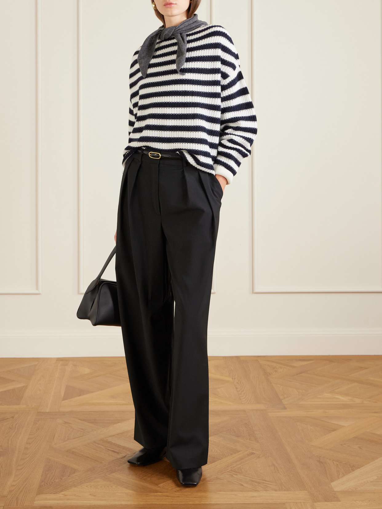Striped Cotton And Cashmere-Blend Sweater