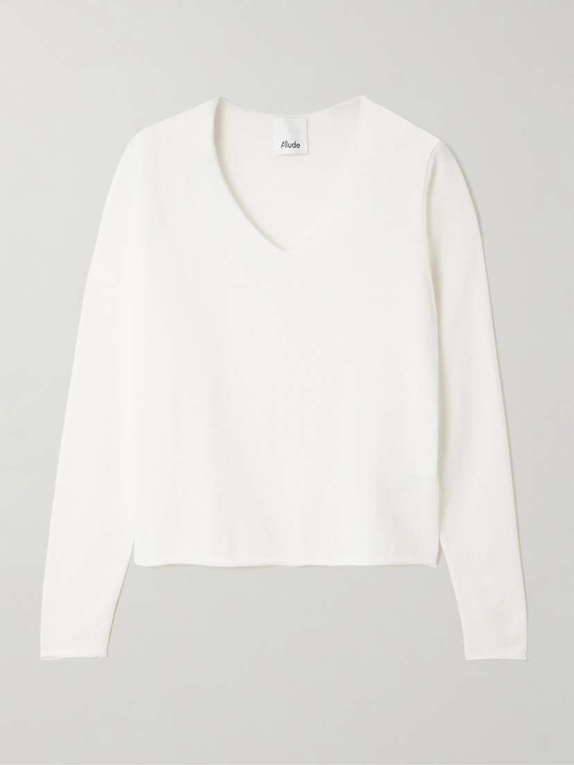 Allude Cotton And Cashmere-blend Sweater