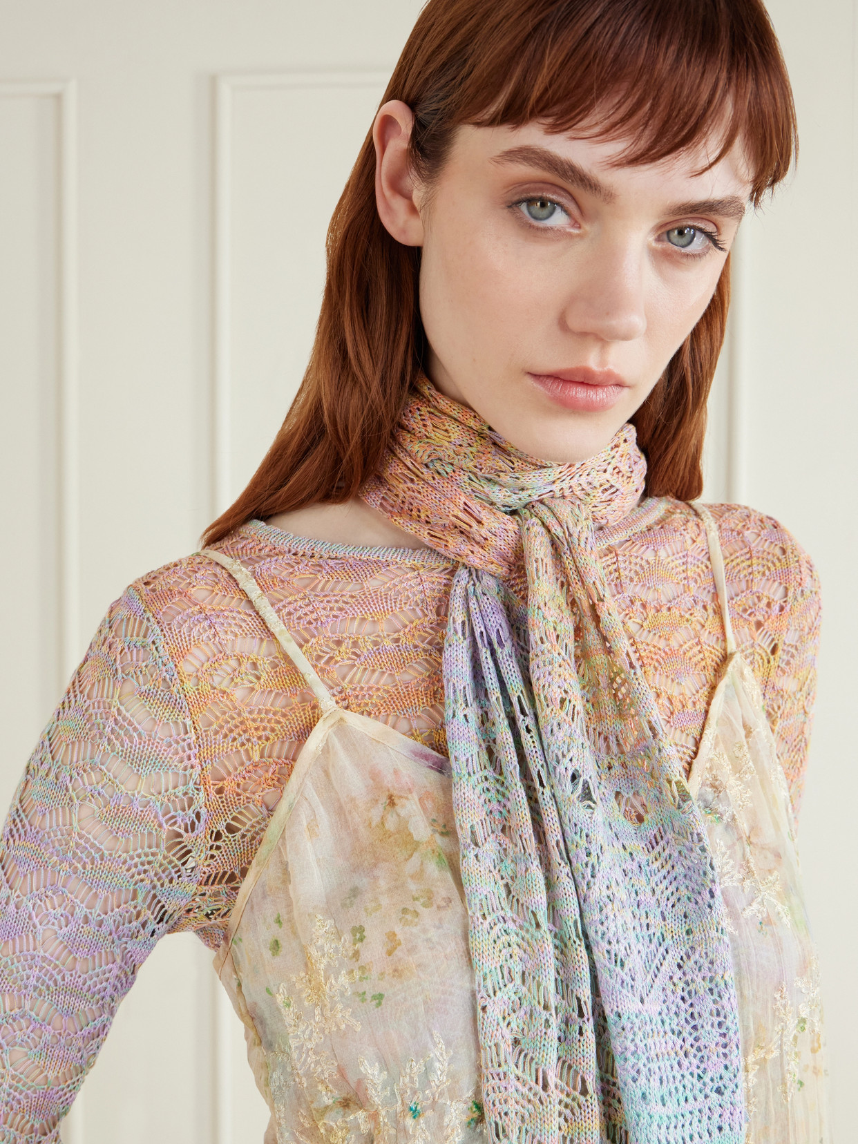 Anna Sui Space Dye Scarf In Multi