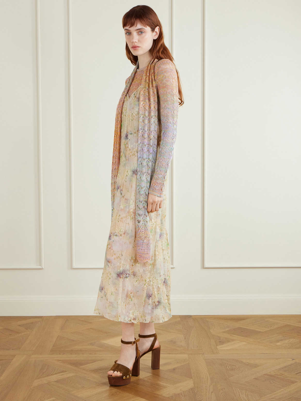 Anna Sui Space Dye Scarf In Multi