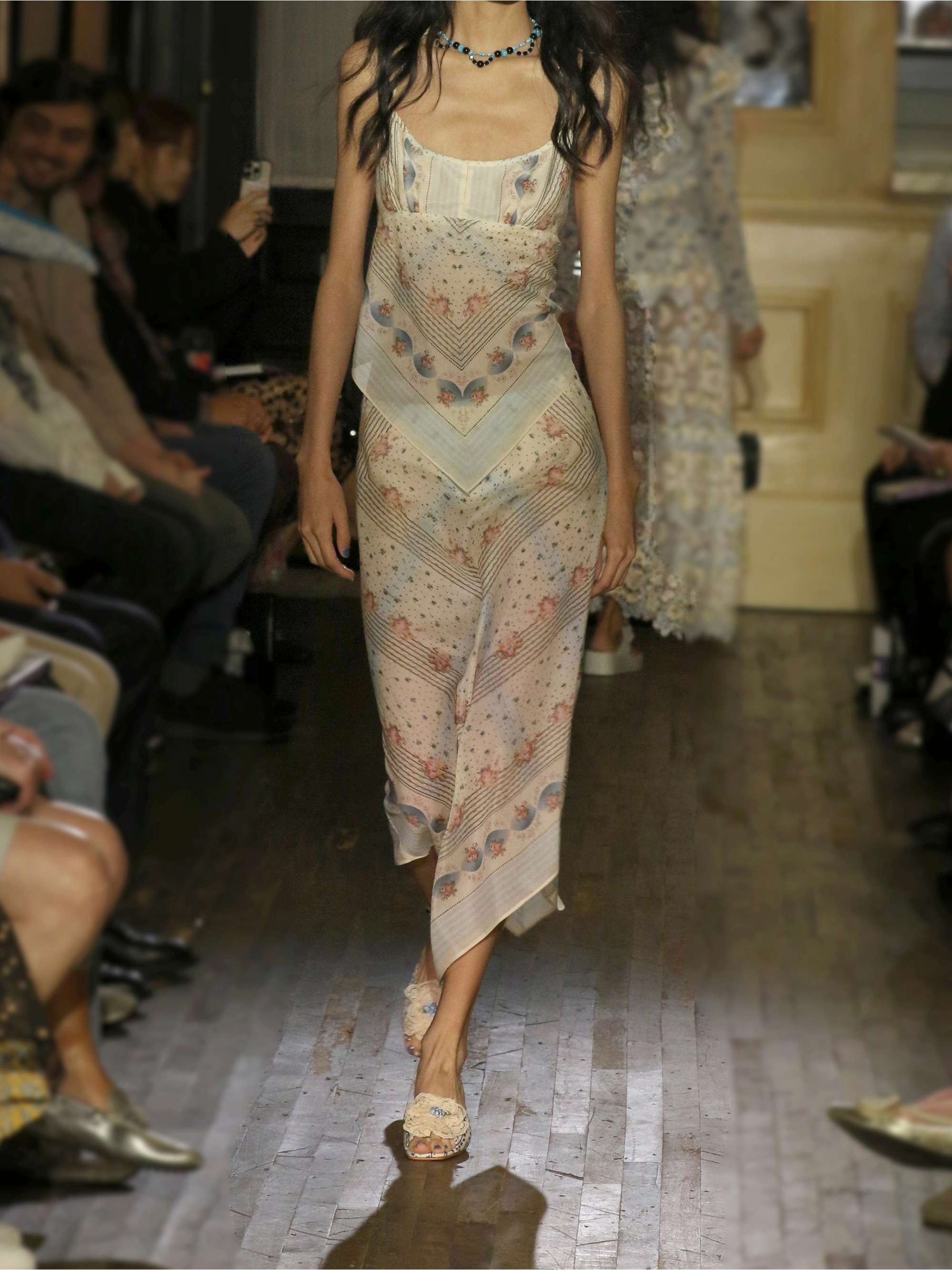 ANNA SUI Printed chiffon midi skirt | NET-A-PORTER