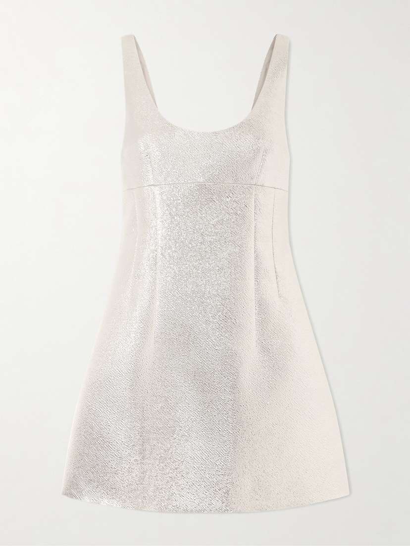 Emilia Wickstead Emma Metallic Cloque Mini Dress