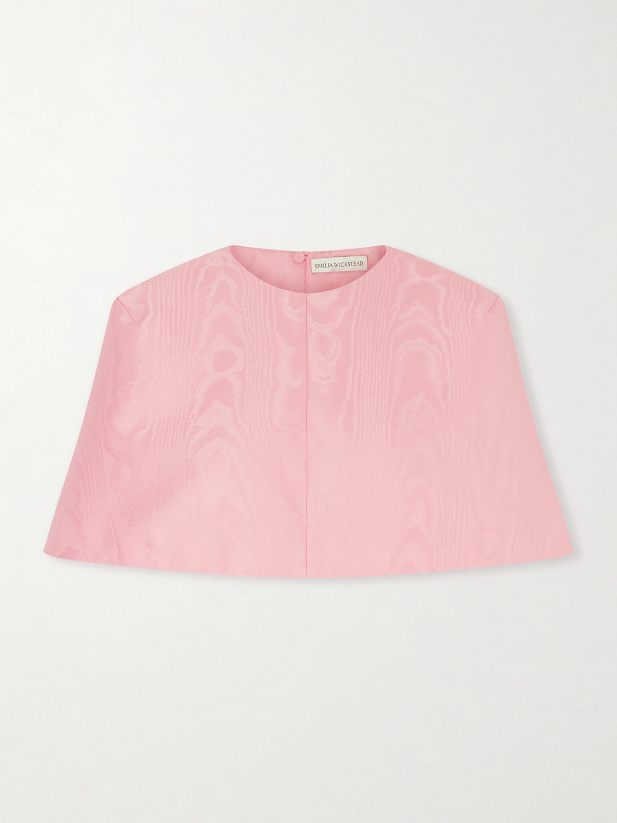 Emilia Wickstead Virginie Moiré Cape In Pink