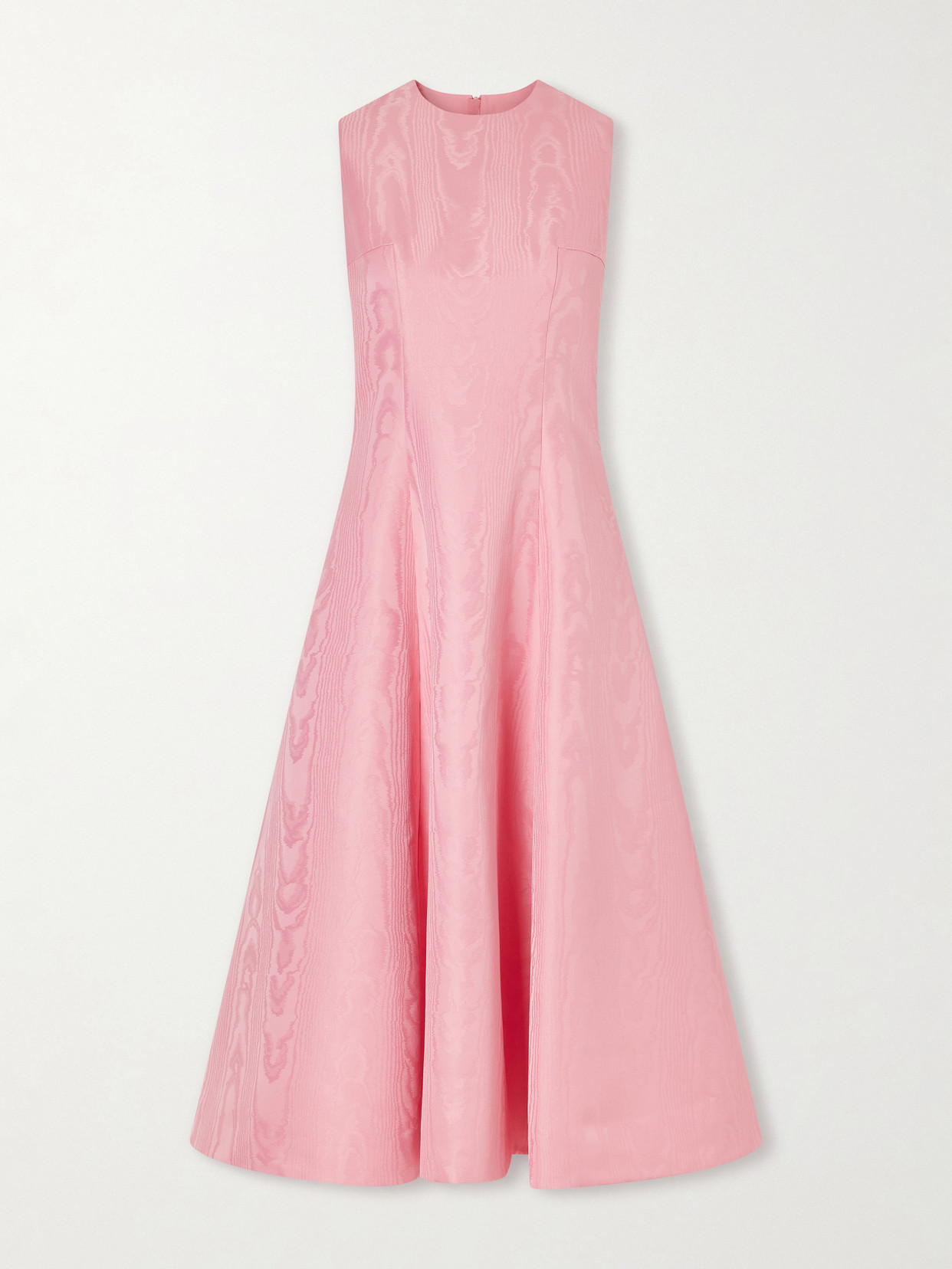 Emilia Wickstead Mara Moire Midi Dress In Pink