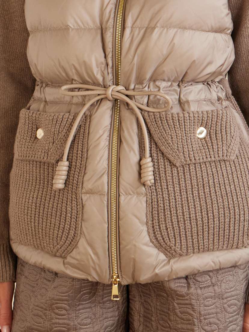 Moncler Wool And Cashmere-blend And Quilted Shell Down Cardigan | Thumbnail 5 Moncler Wool And Cashmere-blend And Quilted Shell Down Cardigan | Thumbnail 5
