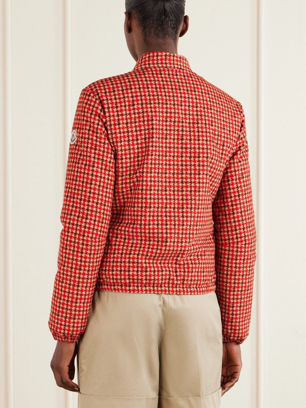 Moncler Lanset Packable Short Down Shirt Jacket In Multi