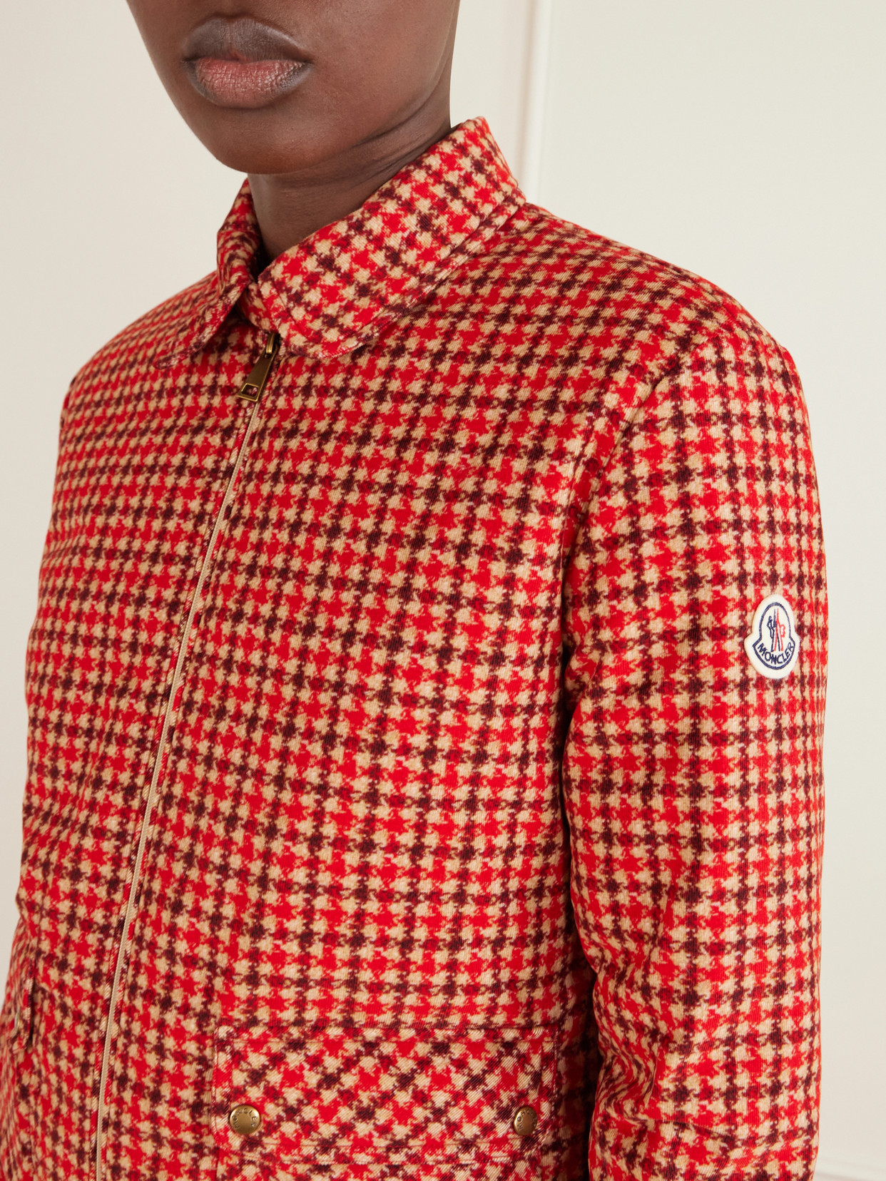 Moncler Lanset Packable Short Down Shirt Jacket In Multi