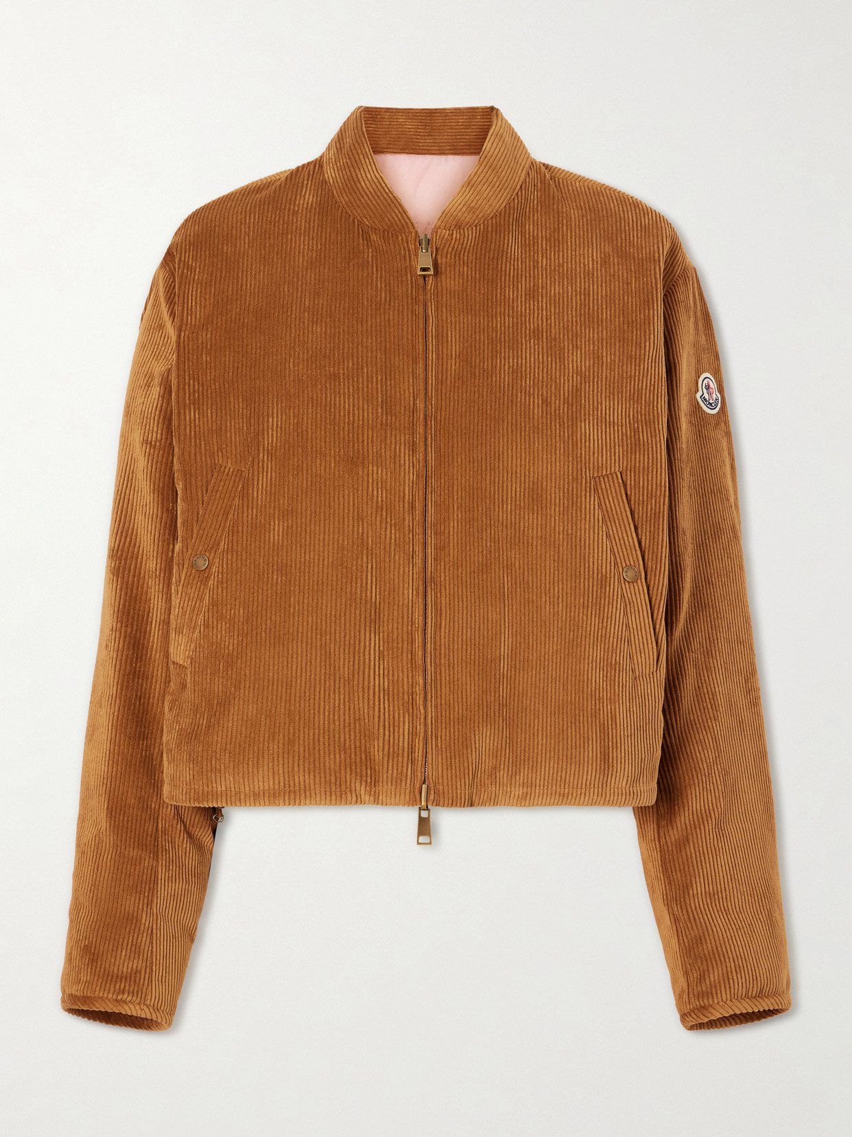 Moncler Blageon Reversible Corduroy Bomber Jacket In Brown