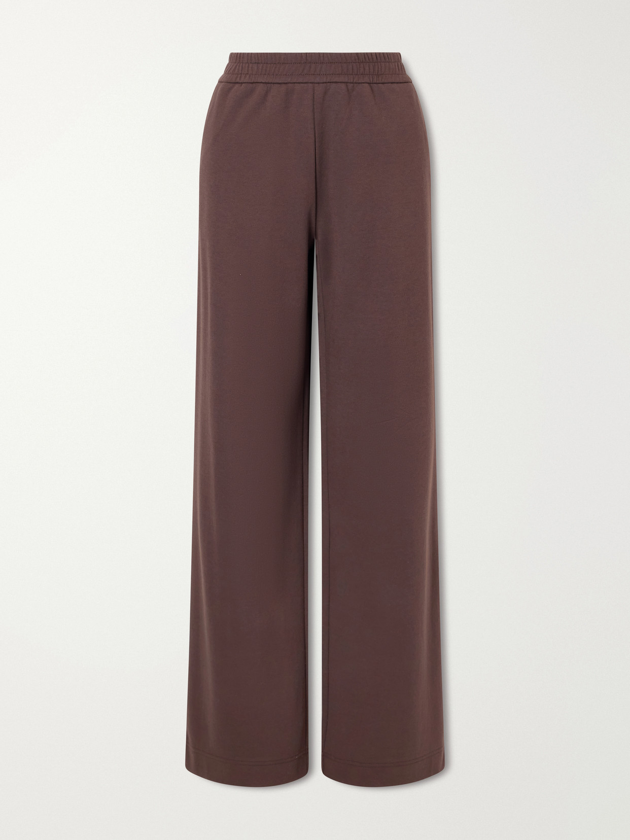Moncler Logo-appliquéd Cotton-blend Track Pants In Brown
