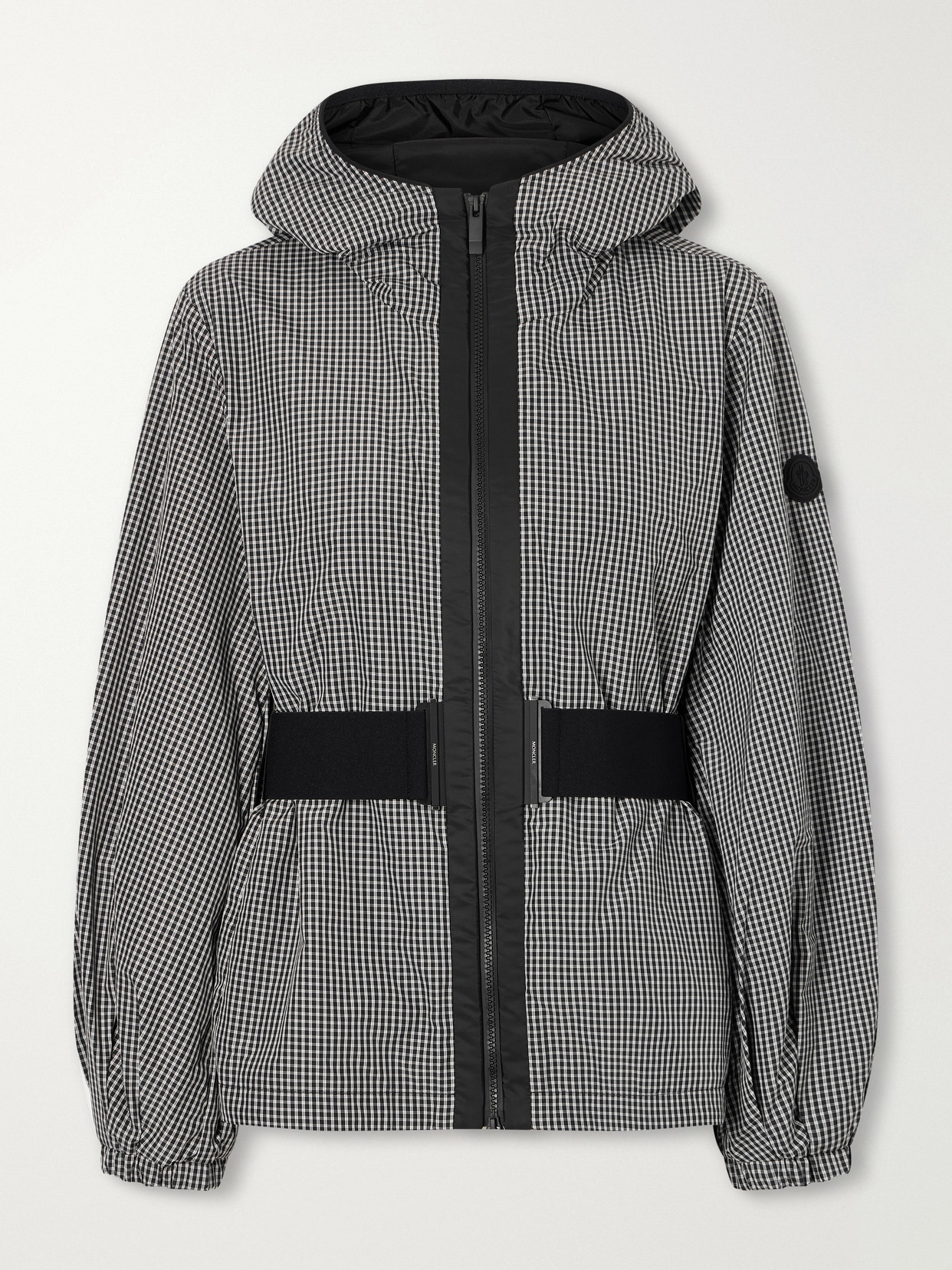 Moncler - Rythme Belted Checked Shell Jacket - Gray