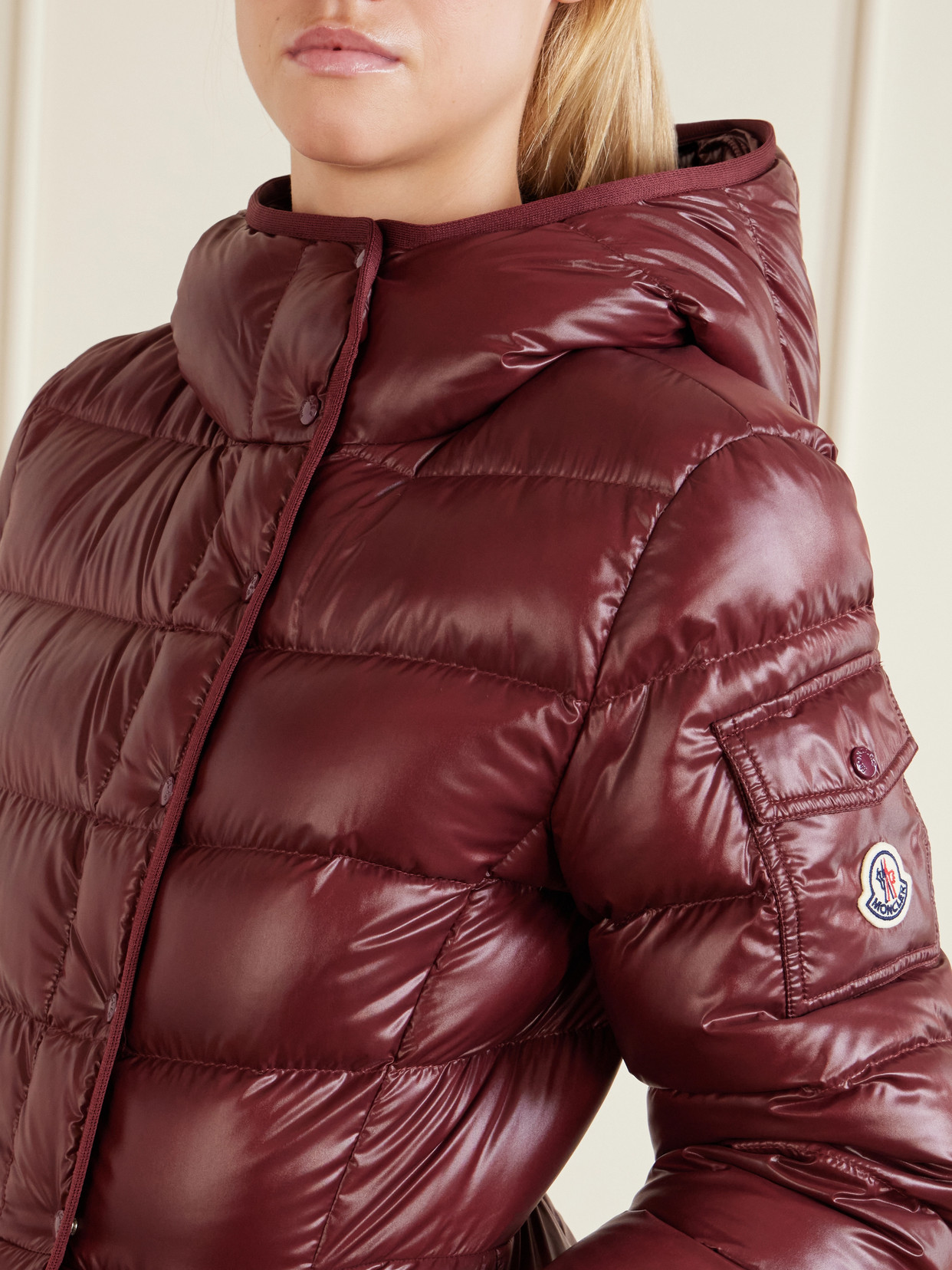 Moncler Barante Hooded Quilted Shell Down Jacket In Brown