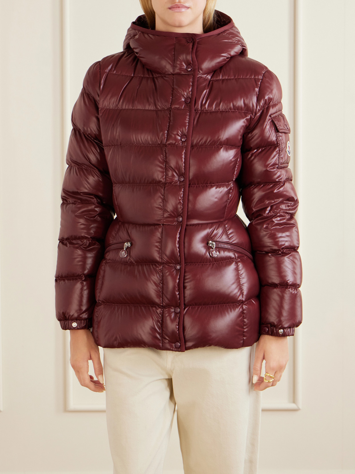 Moncler Barante Hooded Quilted Shell Down Jacket In Brown