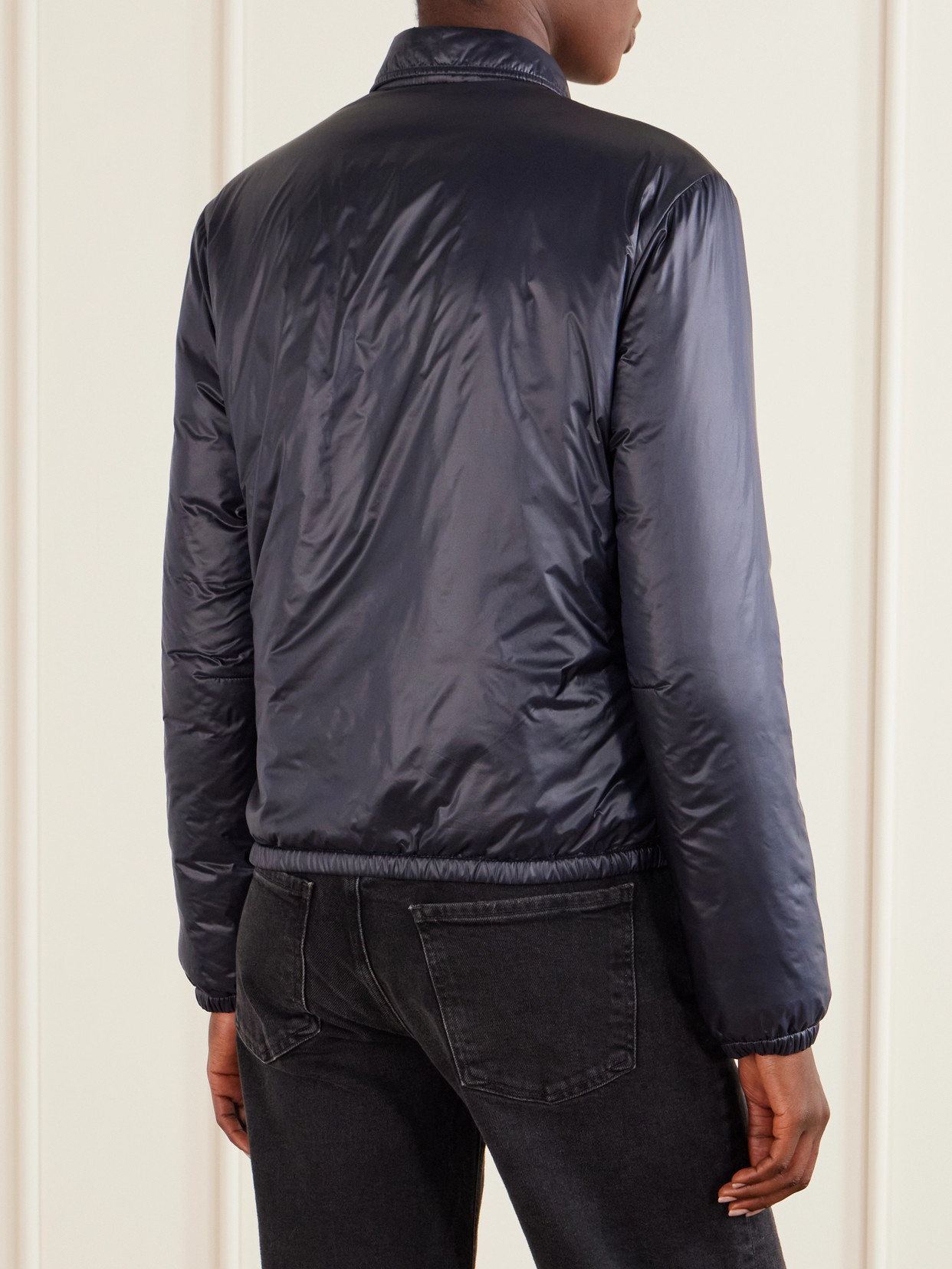 Moncler Lanset Shell Down Jacket In Blue