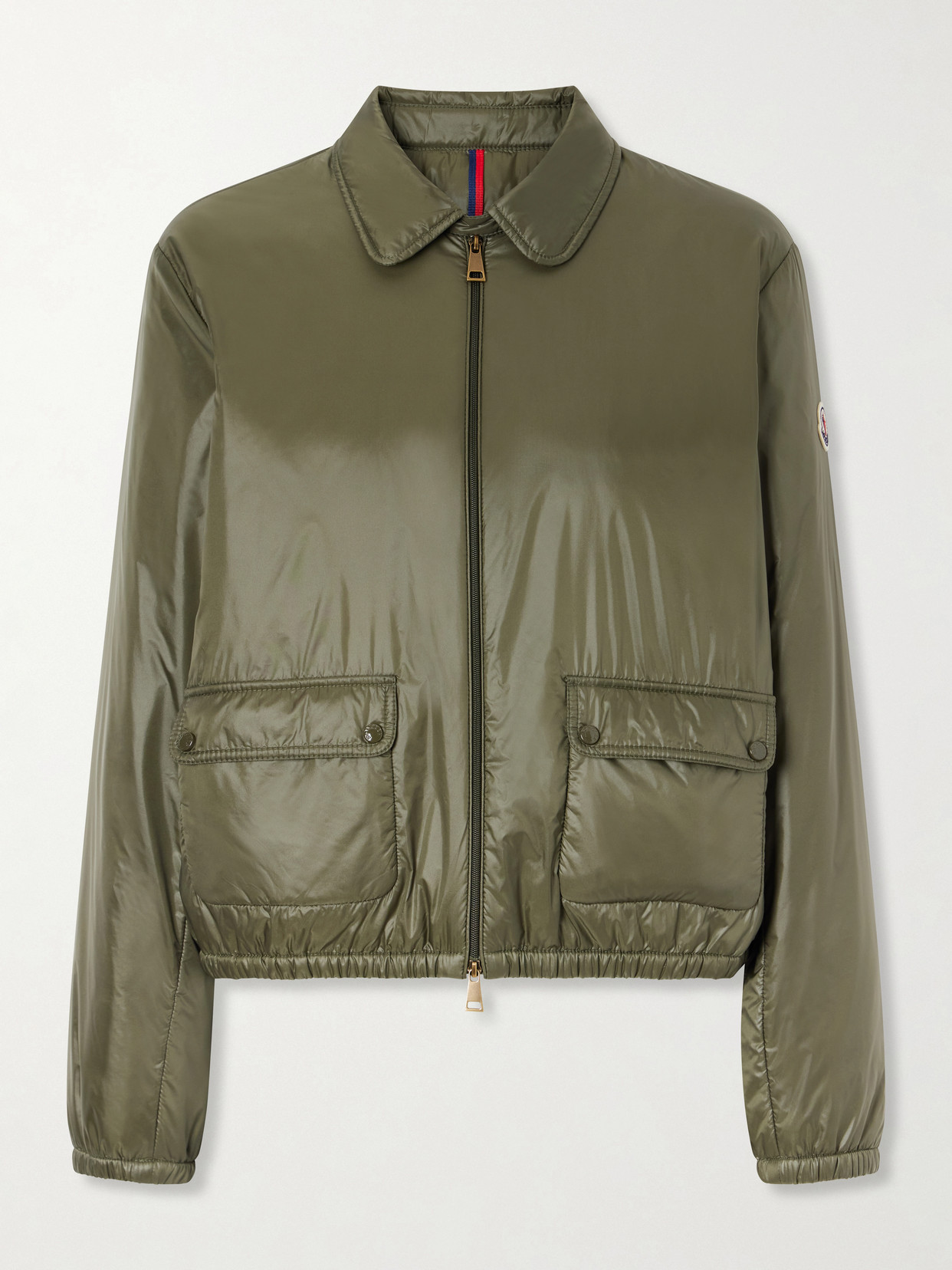 Moncler Lanset Shell Down Jacket In Green