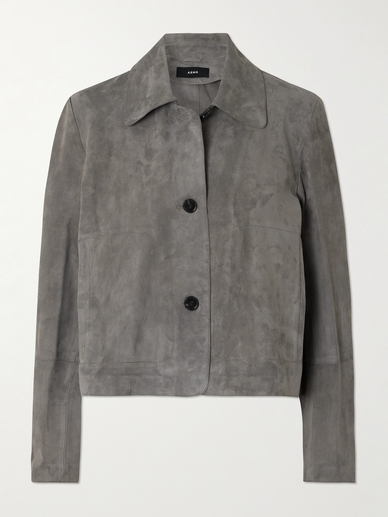 Arma Emy Suede Jacket In Gray