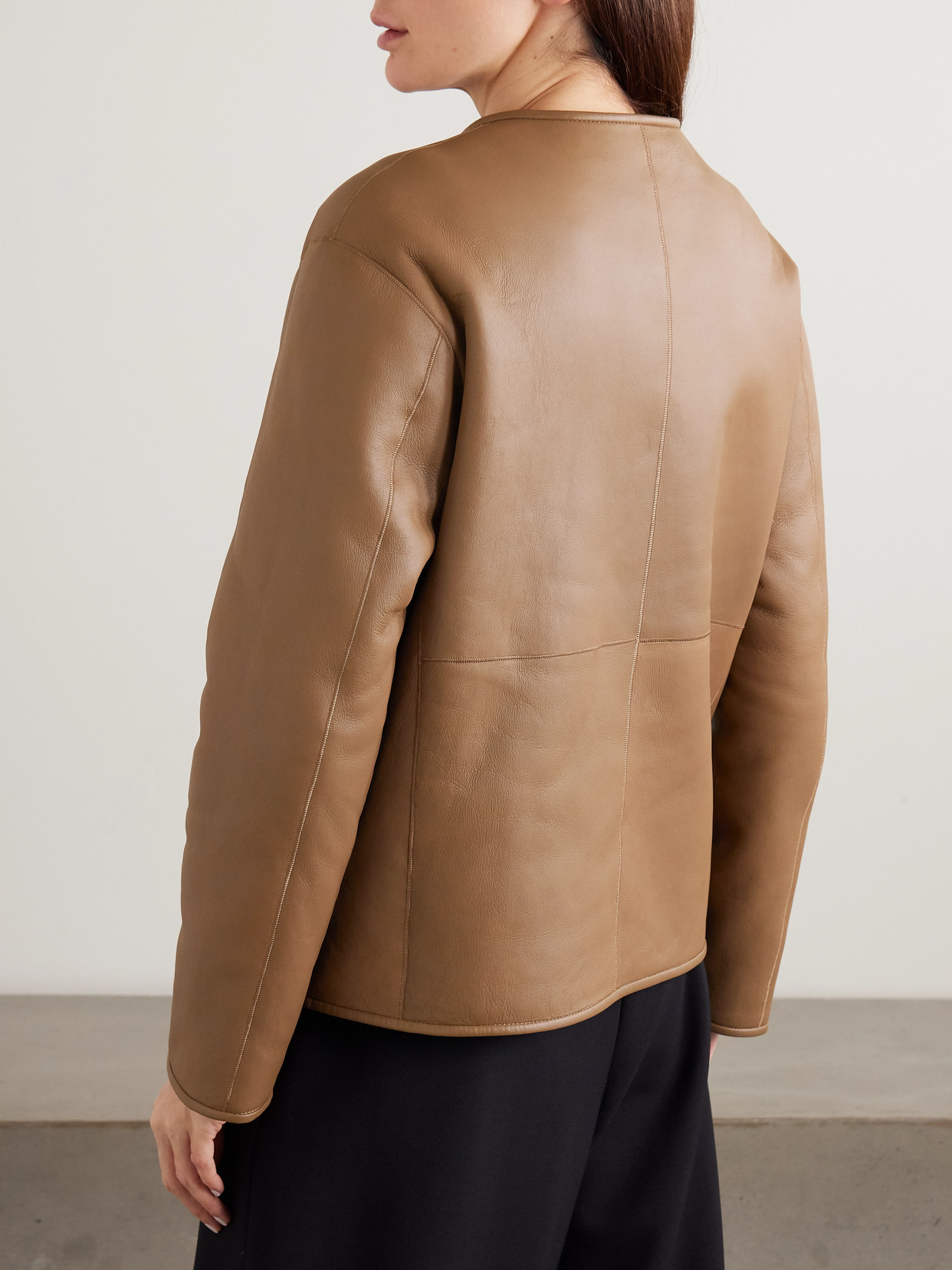Lucine Reversible Leather And Shearling Jacket