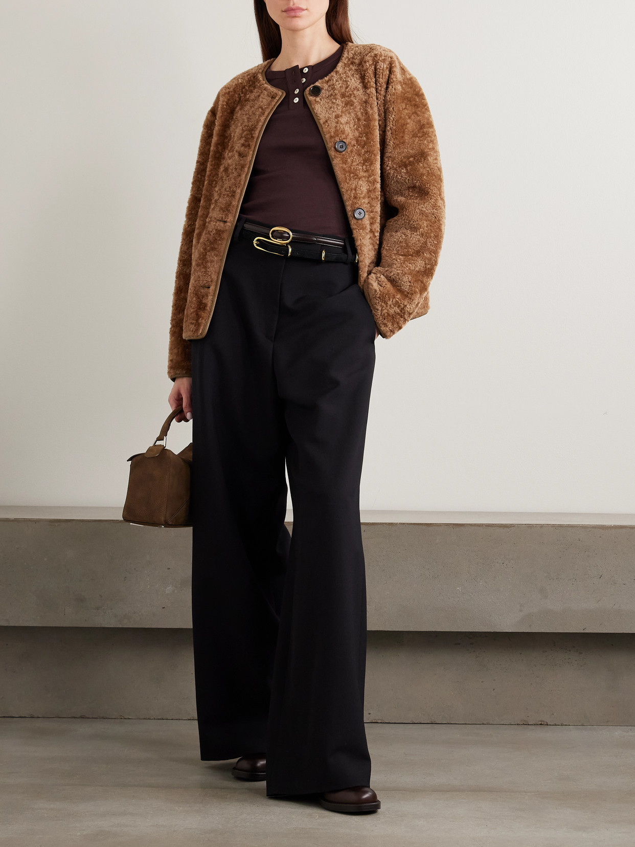 Lucine Reversible Leather And Shearling Jacket