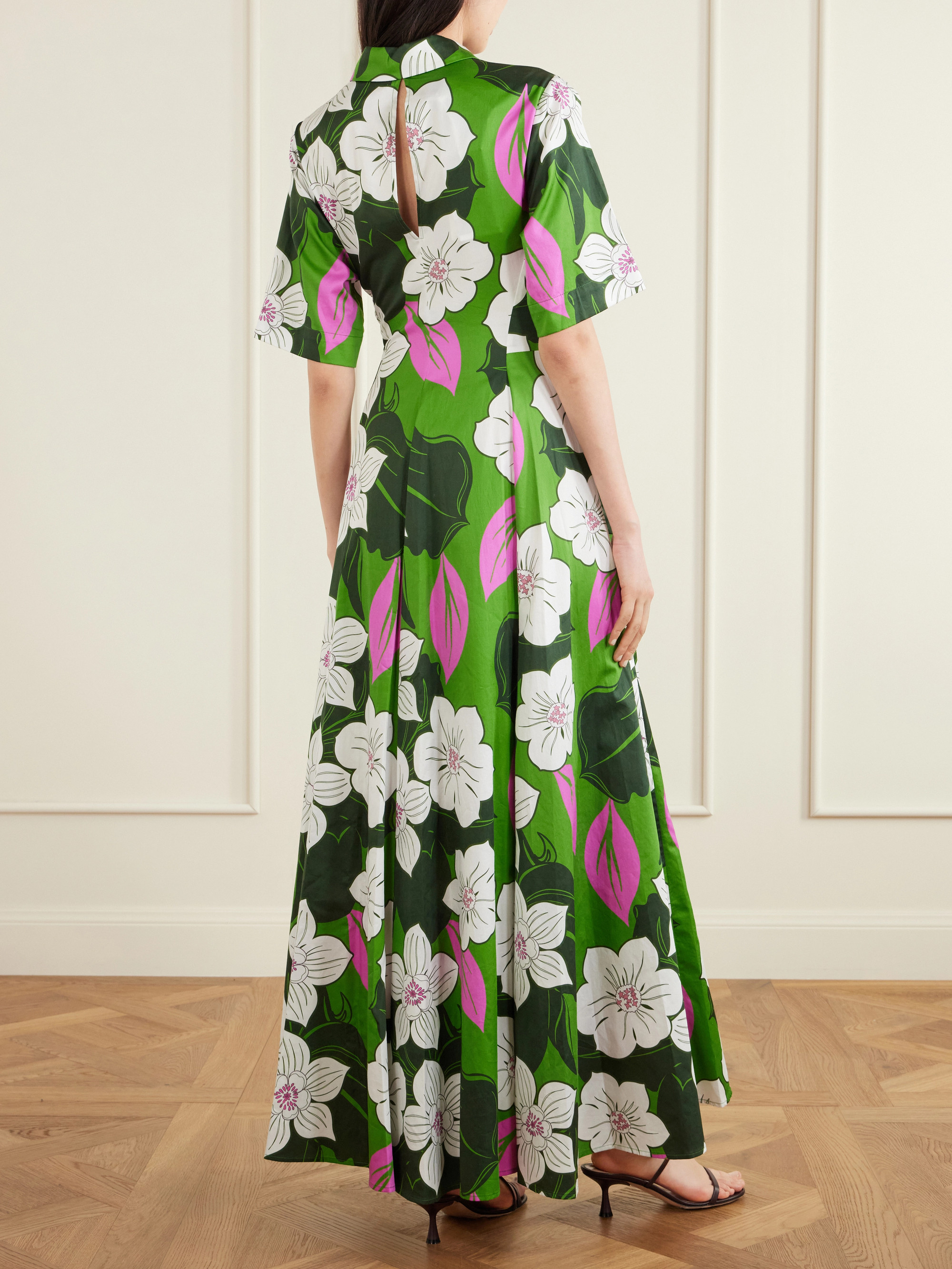 Borgo de Nor Floral-print cotton maxi dress
