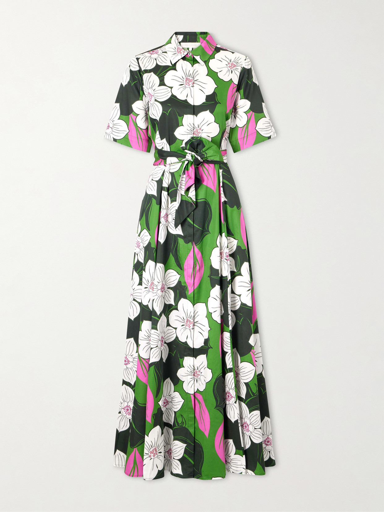 Borgo De Nor Floral-print Cotton Maxi Dress In Multi