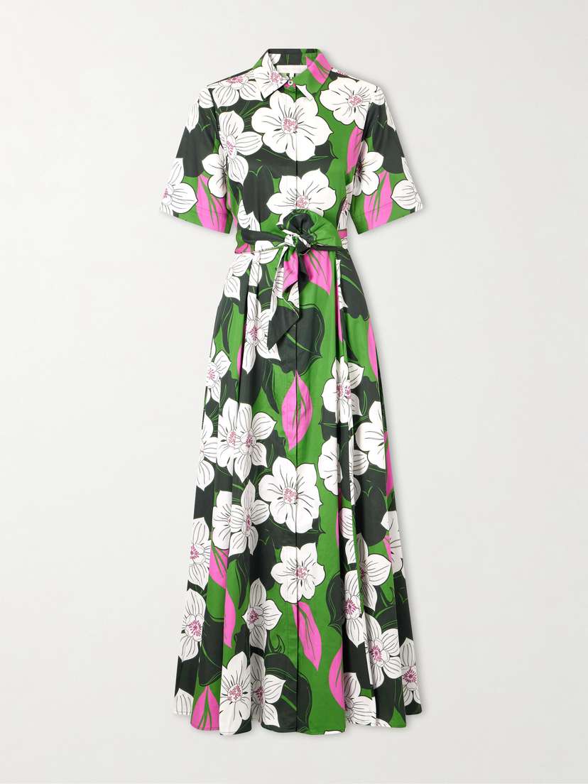 Borgo de Nor Floral-print Cotton Maxi Dress