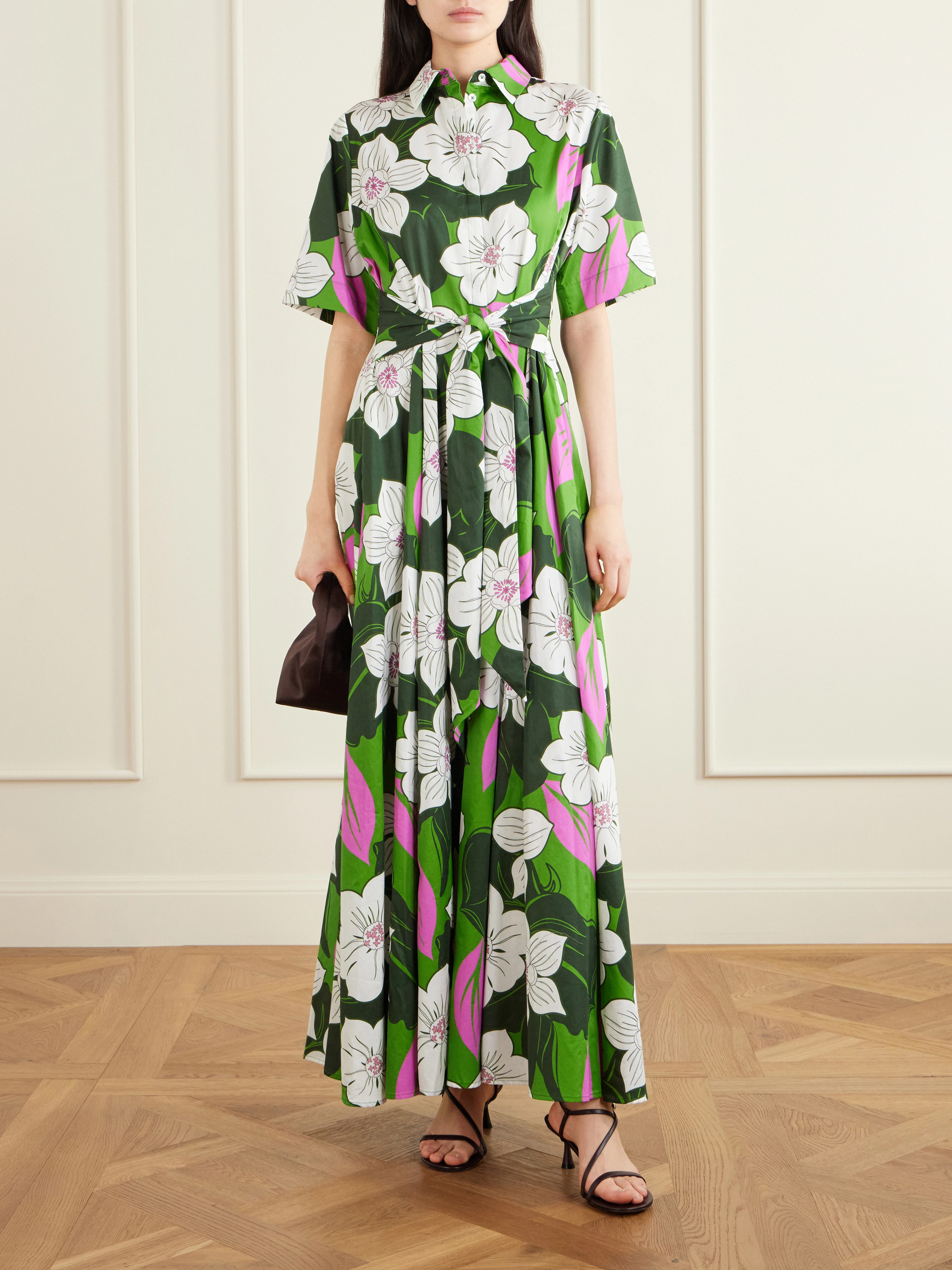 Borgo de Nor Floral-print cotton maxi dress