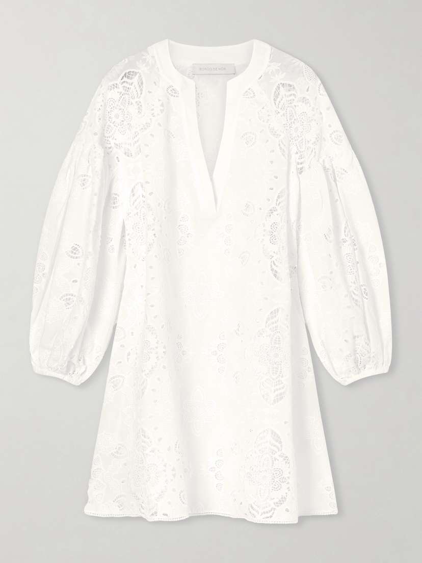 Borgo de Nor Harlow Cotton-blend Lace Mini Dress