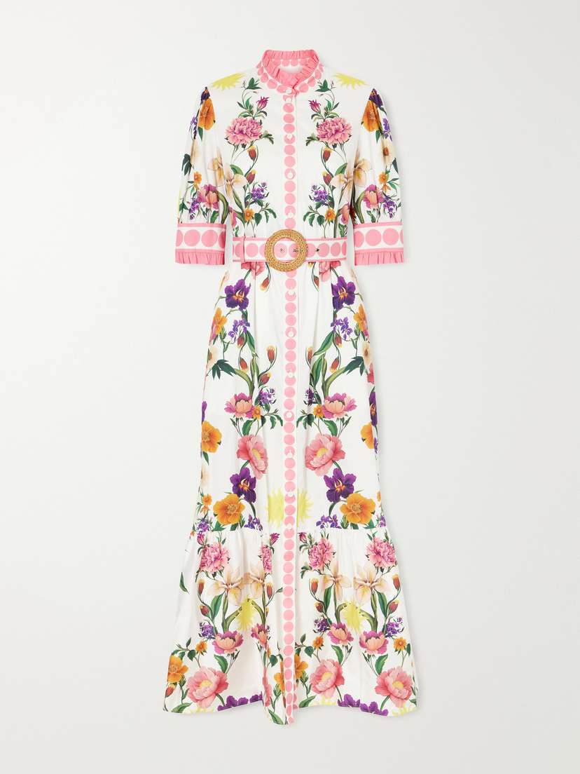 Borgo de Nor Marni Floral-print Cotton Midi Dress