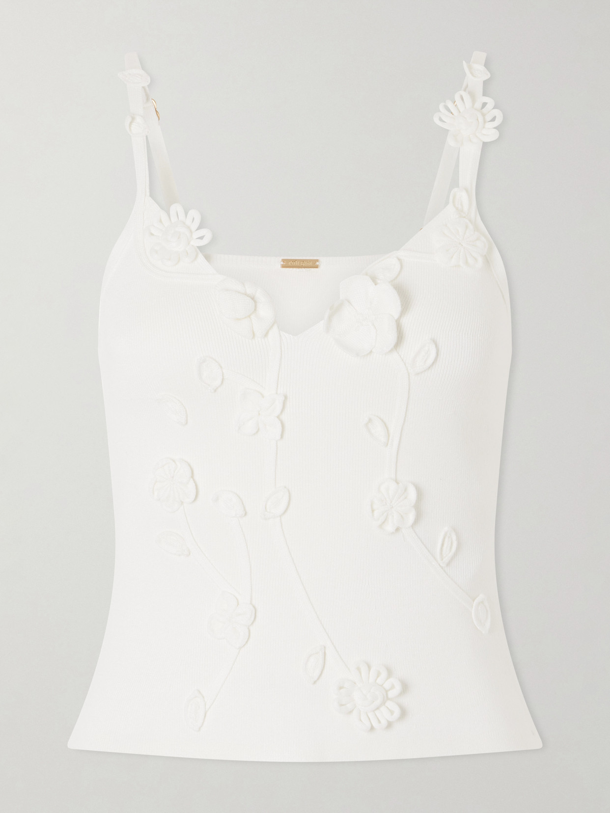 Cult Gaia Emiliana Applique Top In White