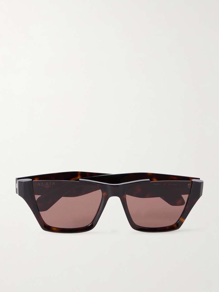 Alaïa Square-frame Tortoiseshell Acetate Sunglasses